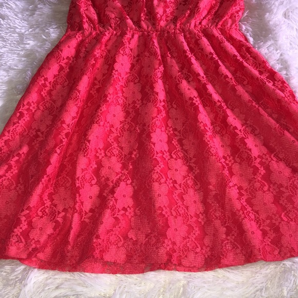 ⚡️5 For $15⚡️ Girls red/pink lace dress - Picture 7 of 8